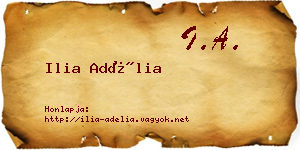 Ilia Adélia névjegykártya